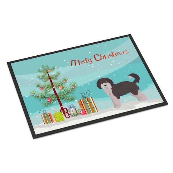 Carolines Treasures 18 x 27 in. Aussiedoodle No.1 Christmas Tree Indoor or Outdoor Mat CK3800MAT - main